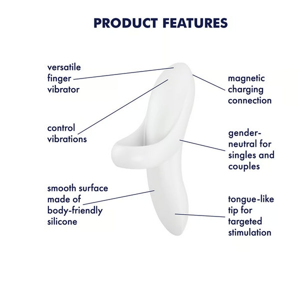 Satisfyer Bold Lover Ngón Tay Rung Âm Hạch Mạnh Mẽ Sâu