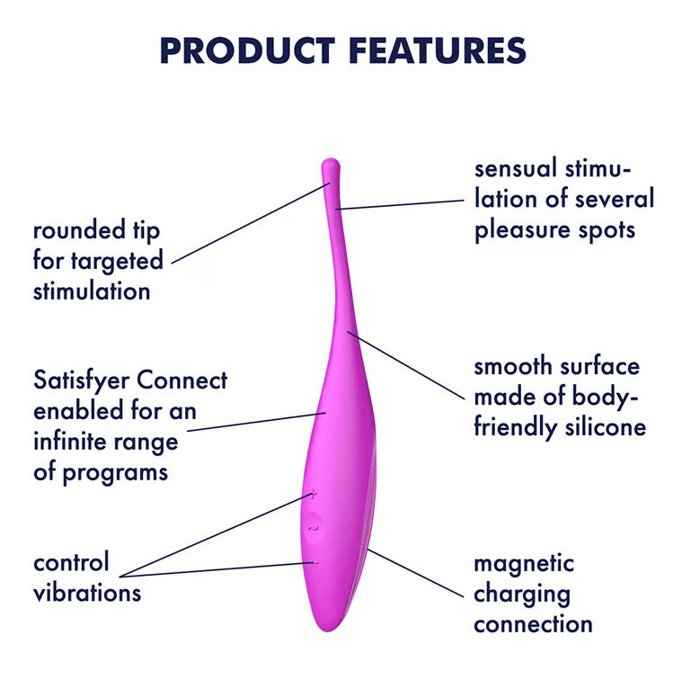 Satisfyer Twirling Joy app rung đầu nhọn kích thích điểm nóng