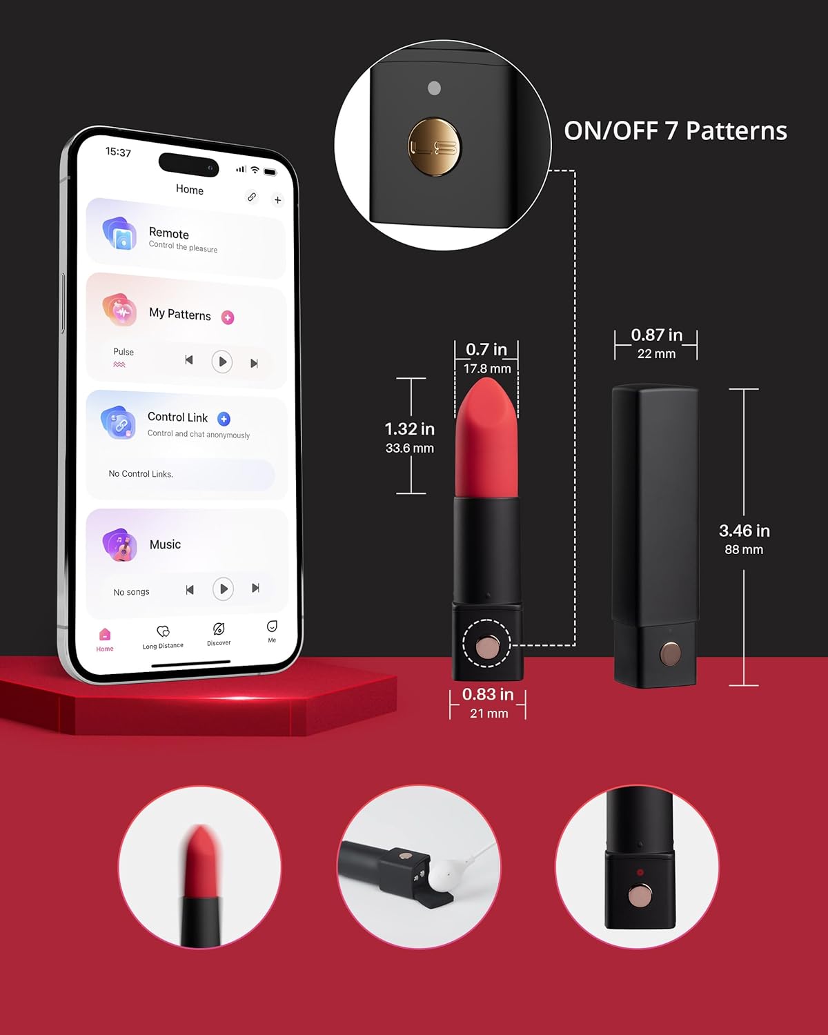 Lovense Exomoon Son Rung Bluetooth Bí Mật Mạnh Mẽ