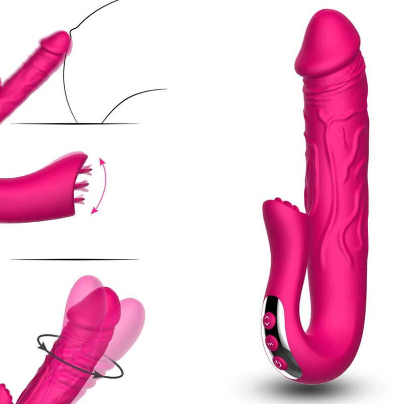 Dildo Lưỡi Đôi Secwell Rung 10 Tốc Siêu Mạnh