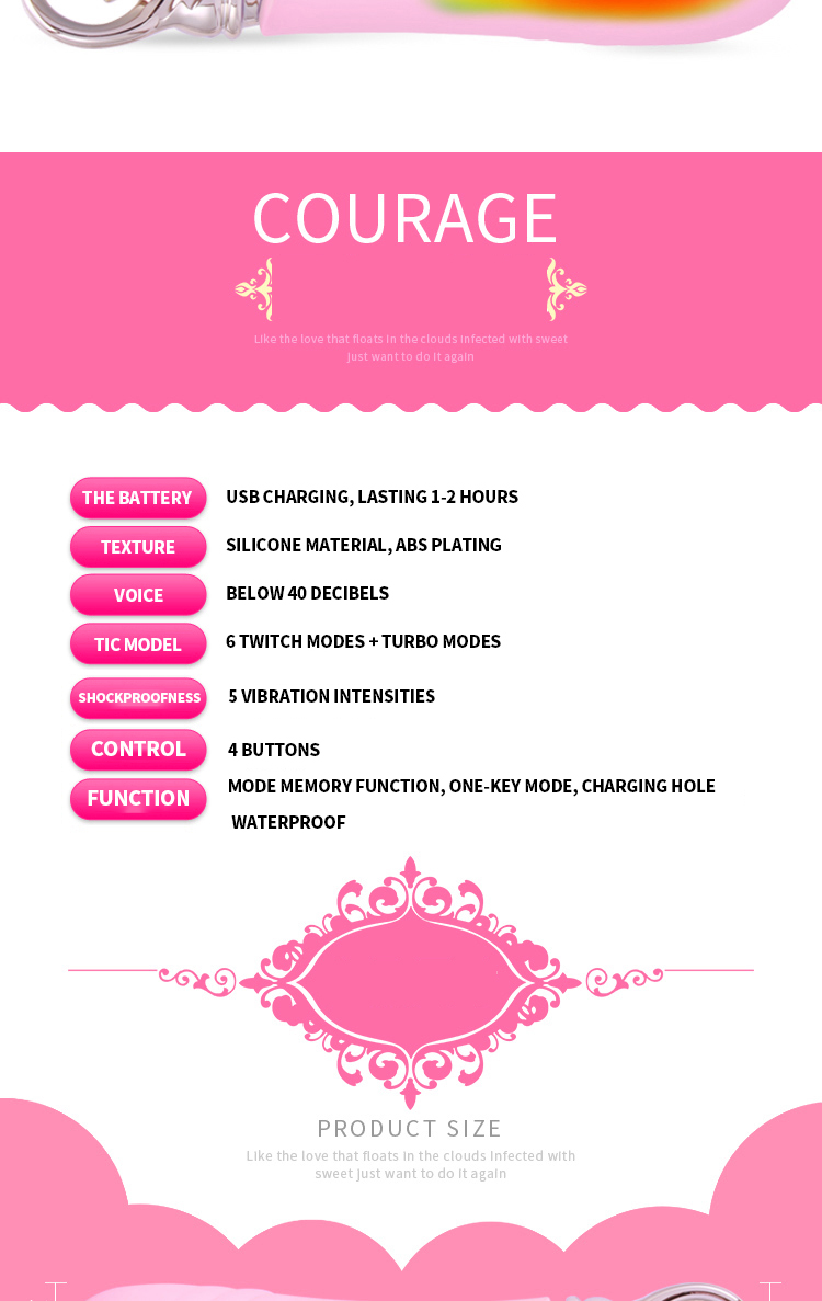 ZALO Courage Massager G-spot Nóng Clit Linh Hoạt Đỉnh Cao