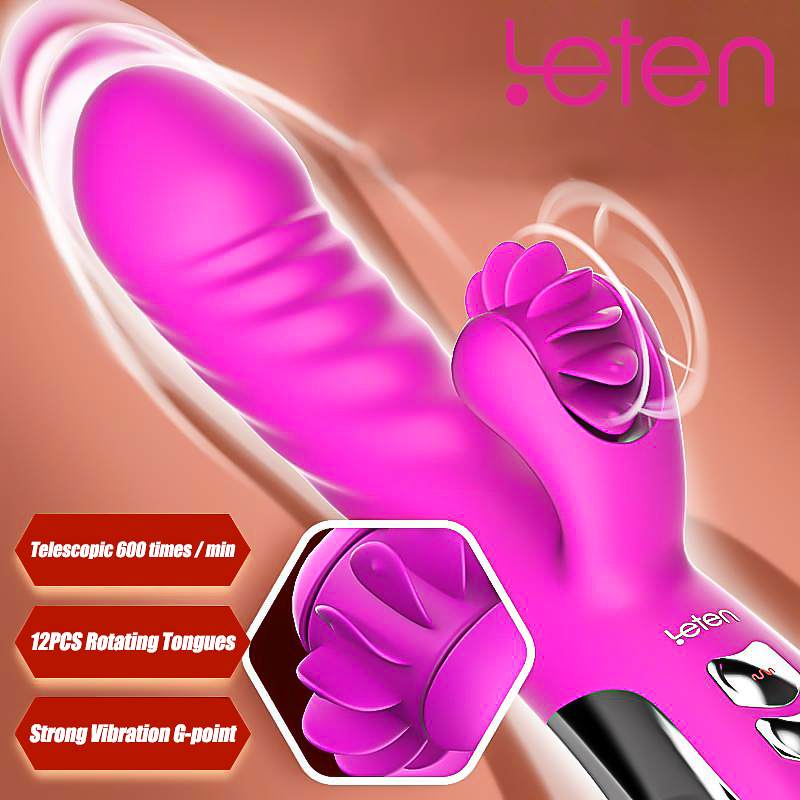 Leten Tongue Vibrator Lưỡi Massage Clit Nóng Siêu Mạnh Mẽ