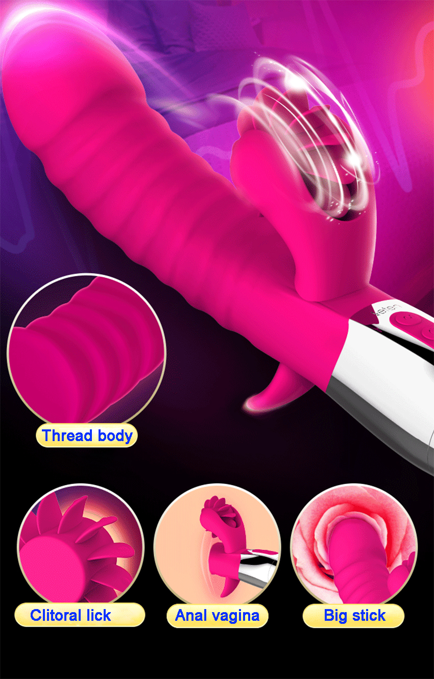 Leten Tongue Vibrator Lưỡi Massage Clit Nóng Siêu Mạnh Mẽ