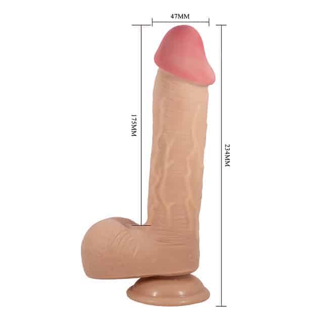 Baile Sliding Skin Dildo Da Trượt 23.4cm Thực Tế Siêu Mềm