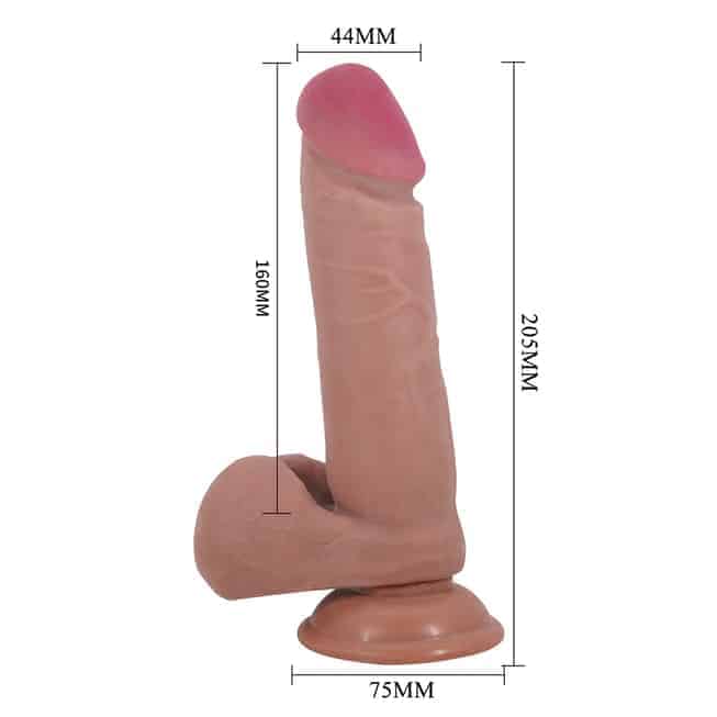 Baile Sliding Skin Dildo 20cm Da Trượt Thực
