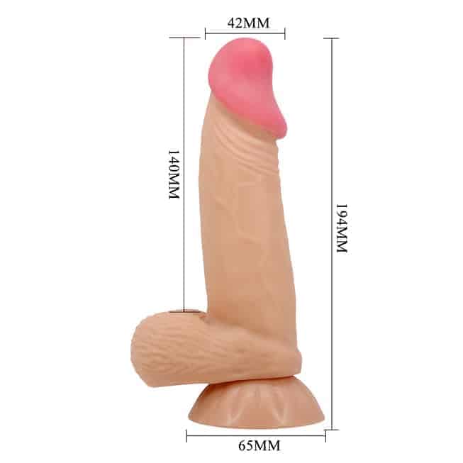 Baile Sliding Skin Dildo 19.4cm Da Trượt Thật