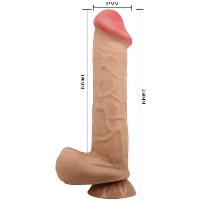 Fake dương vật Baile Sliding Skin 26cm da trượt thực tế
