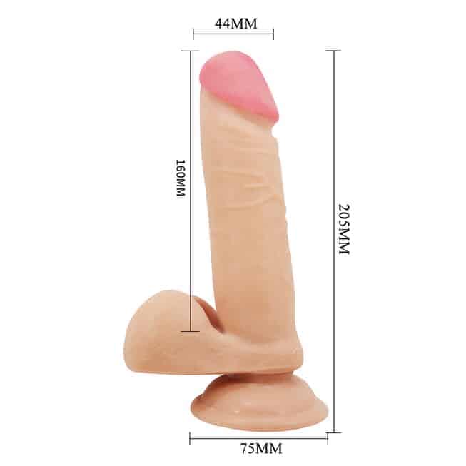 Baile Sliding Skin Dildo 20.5cm Di Động Thật