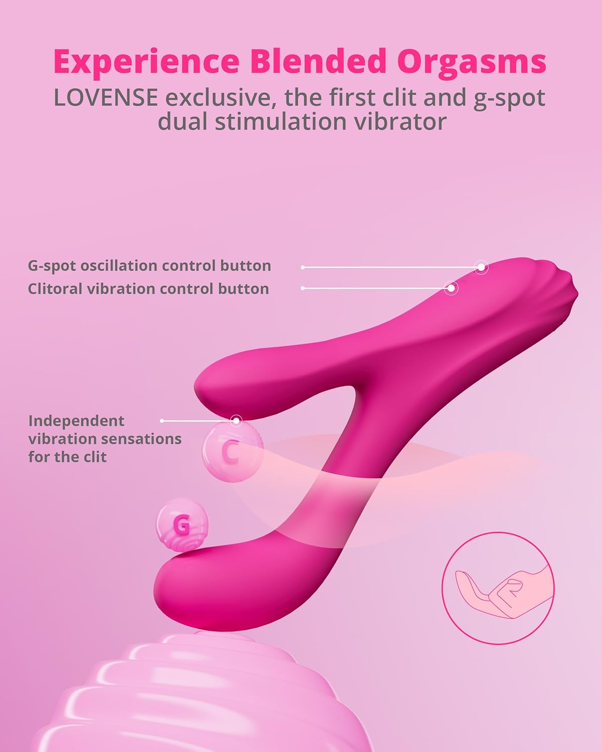Lovense Osci 3 Rabbit Nóng Remote Thumping G-Spot Đỉnh Cao