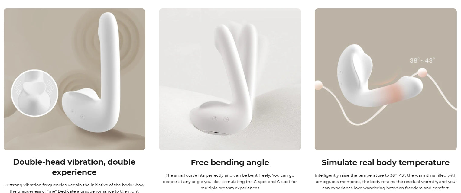 Vibrator Siiho Swan Sưởi Ấm G-spot Khoái Lạc Tột Độ