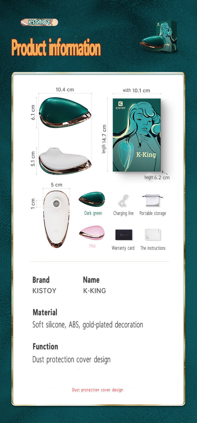KISSTOY K-King Mút Rung Đa Năng Xuất Tinh Nhanh