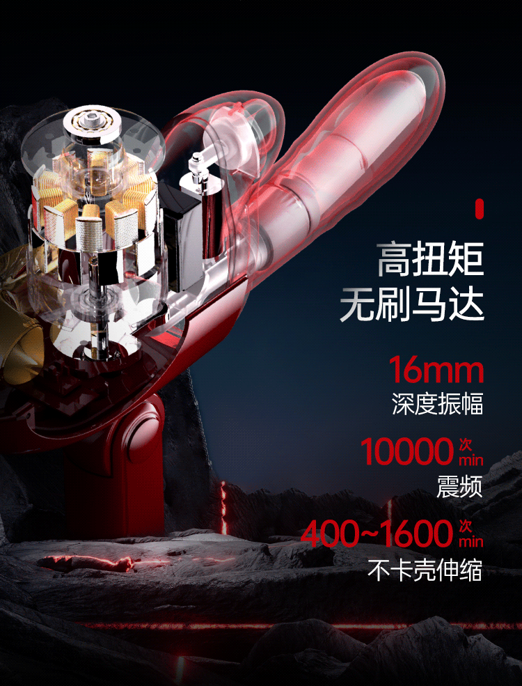 Leten Dildo Đẩy Sưởi 37mm Hút Rung Tự Do