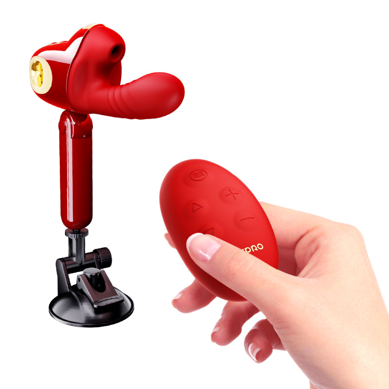 Leten máy dildo đẩy sưởi hút rung tự do 37mm