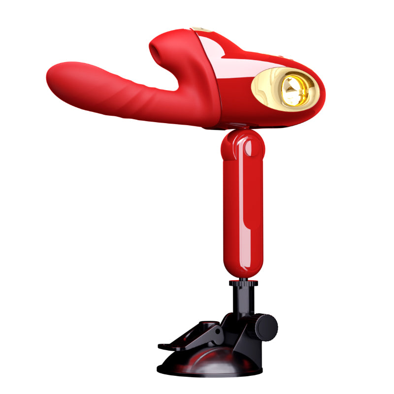 Leten máy dildo đẩy sưởi hút rung tự do 37mm