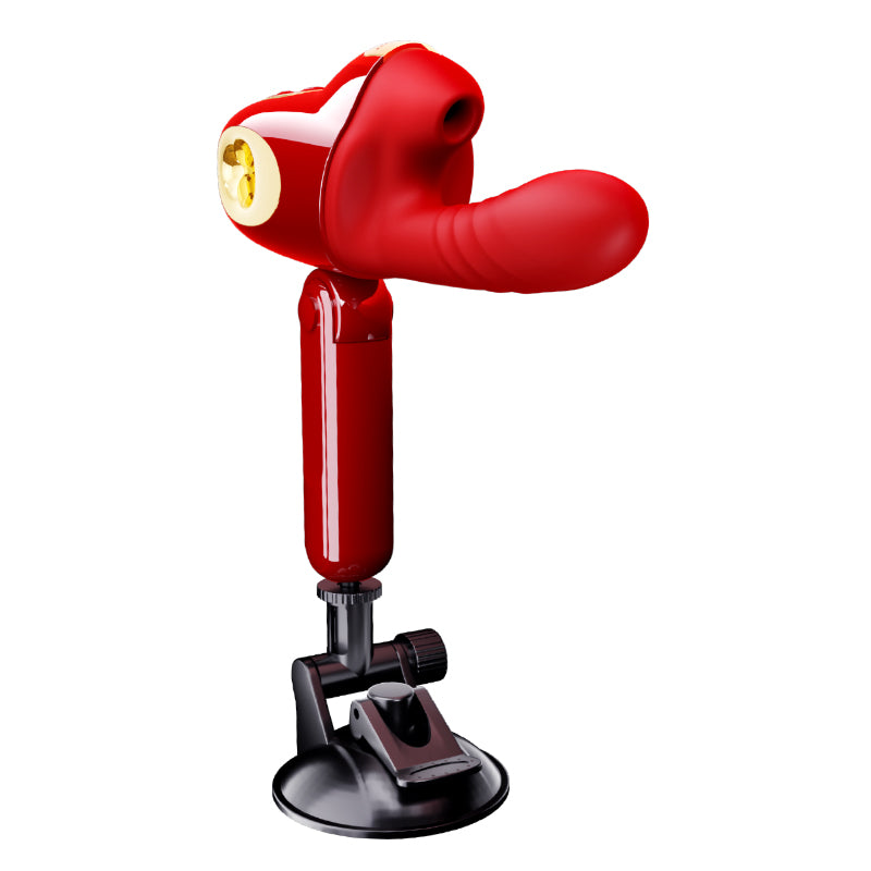 Leten máy dildo đẩy sưởi hút rung tự do 37mm