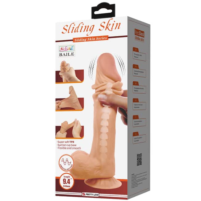 Baile Sliding Skin Dildo 24cm Da Động Vibro