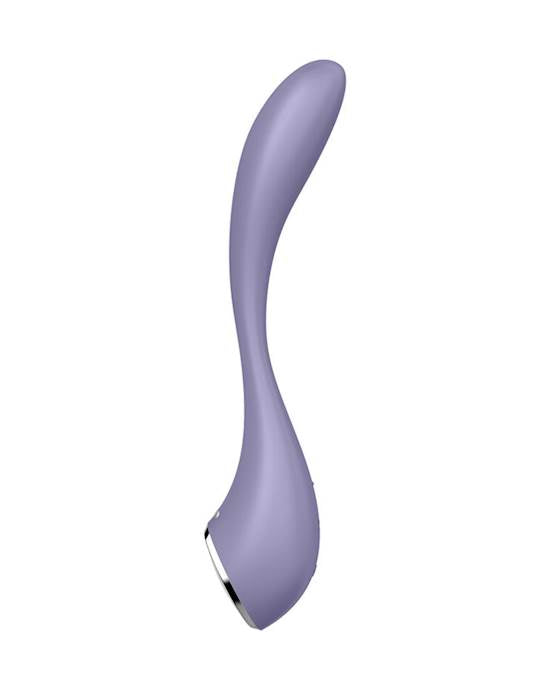 Satisfyer G-Spot Flex 5 App Tím Xăng 7.7" Uốn Cong