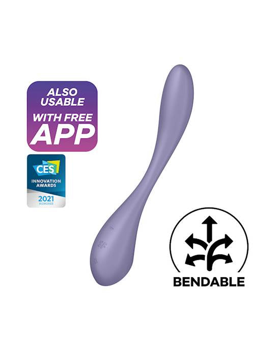 Satisfyer G-Spot Flex 5 App Tím Xăng 7.7" Linh Hoạt Sướng