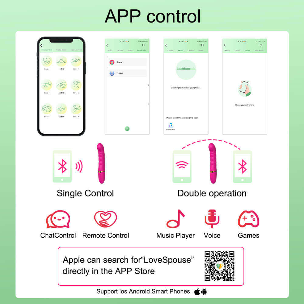 B-614 NBQ vibro G-spot app xa kích thích nữ điên đảo