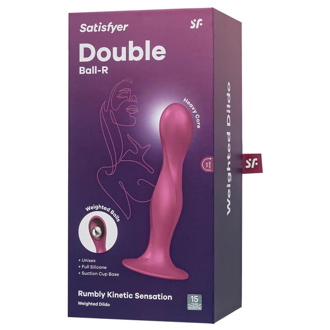 Satisfyer Double Ball-R Dildo Đậm Đỏ Siêu Cân Bằng
