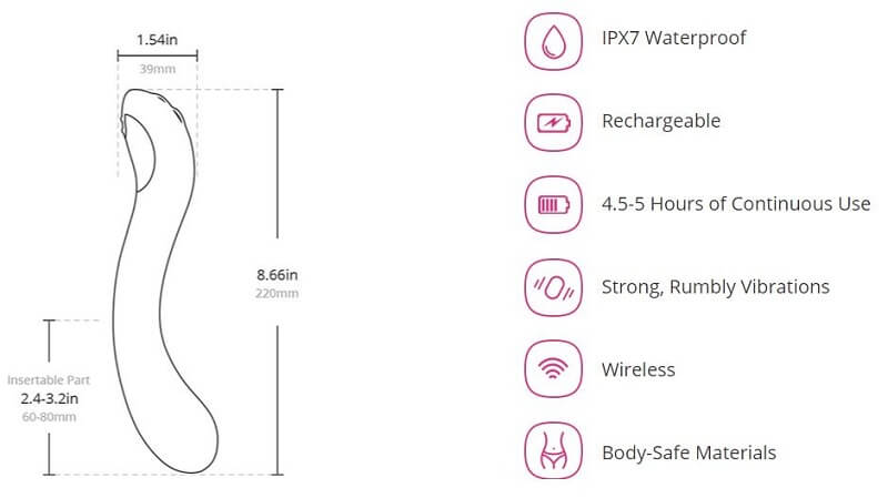 Lovense Osci 2 Rung G-Spot App Điều Khiển Đặc Biệt