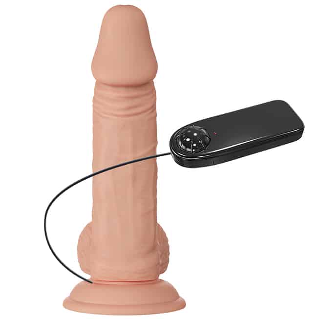Baile Zebulon dildo da động rung 19.4cm tự nhiên