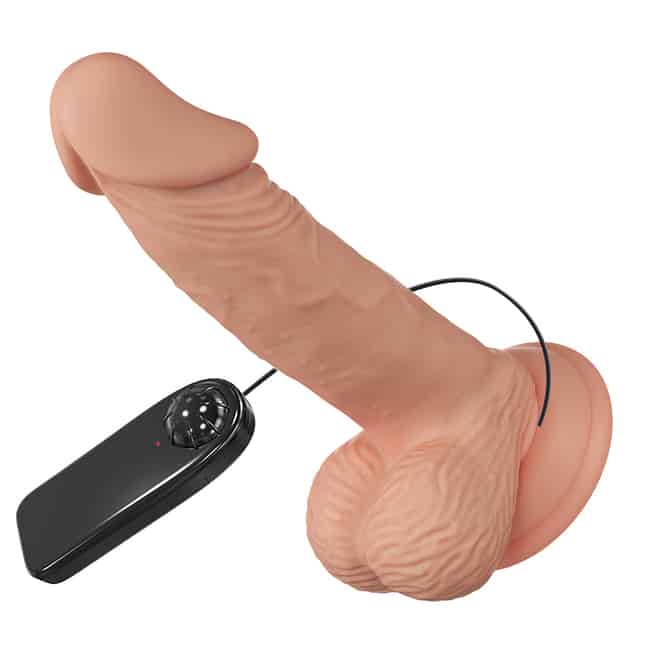 Baile Zebulon dildo da động rung 19.4cm tự nhiên