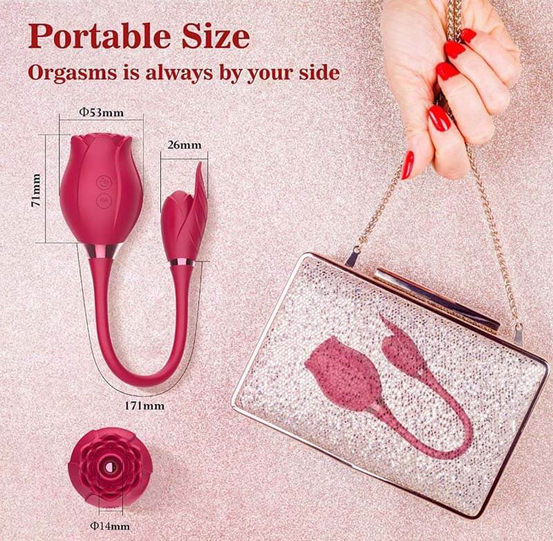 Honeysx Rose Egg 3in1 Rung Hút Đa Năng Thú Vị Siêu Sướng