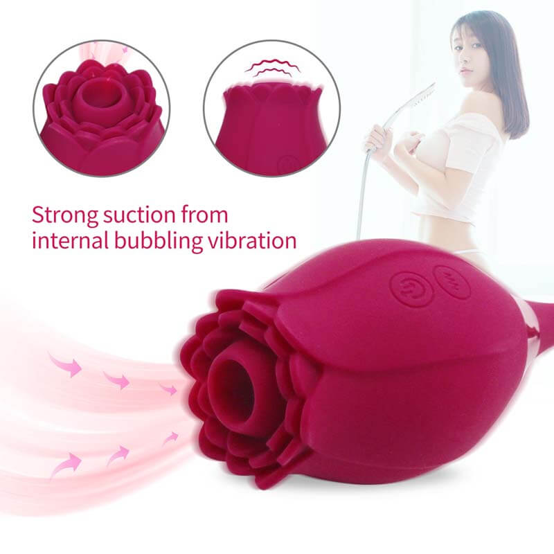 Honeysx Rose Egg 3in1 Rung Hút Đa Năng Thú Vị Siêu Sướng