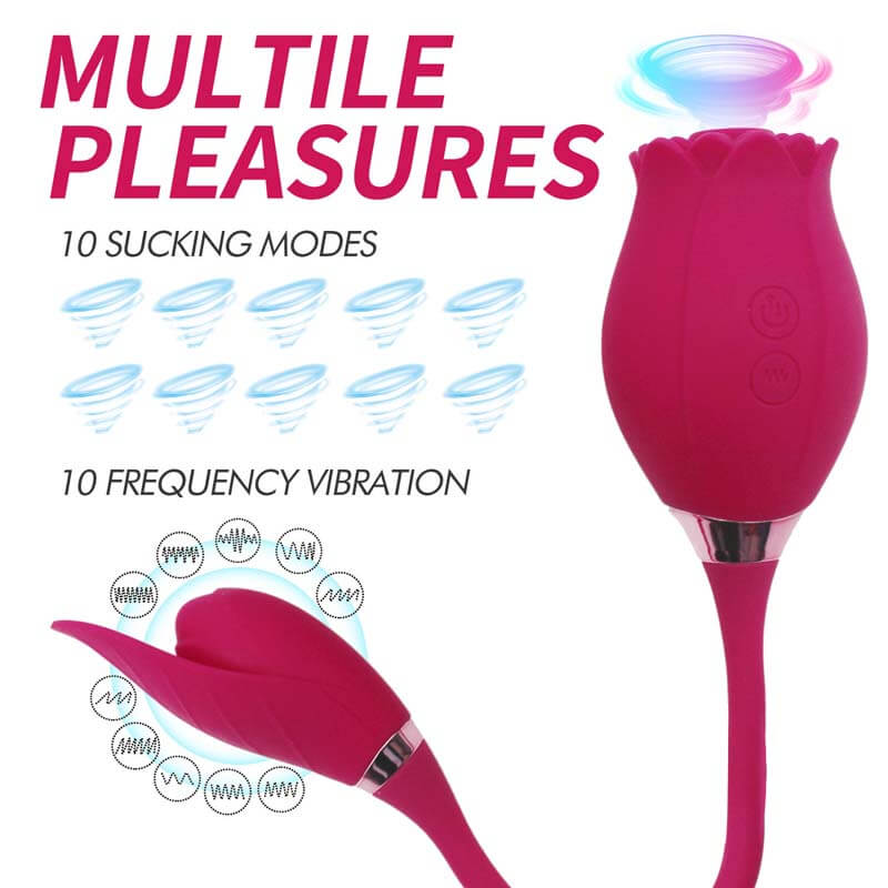 Honeysx Rose Egg 3in1 Rung Hút Đa Năng Thú Vị Siêu Sướng