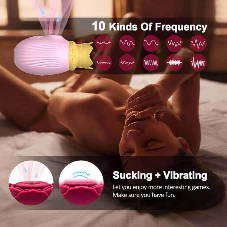 Secwell Crown Hút Liếm Vibe Hoa Hồng Vương Miện Khoái Lạc