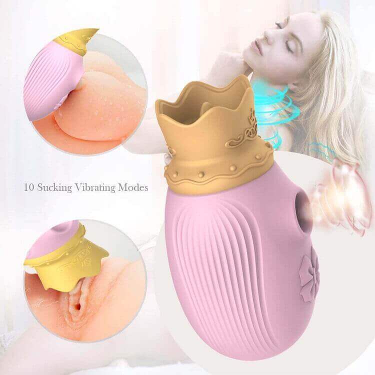 Secwell Crown Hút Liếm Vibe Hoa Hồng Vương Miện Khoái Lạc