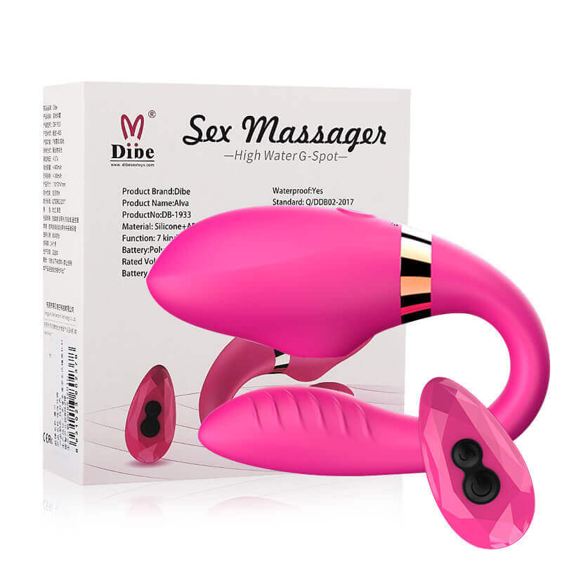 DIBE Alva TPE Rung Đôi Masturbator Mạnh Mẽ Đam Mê