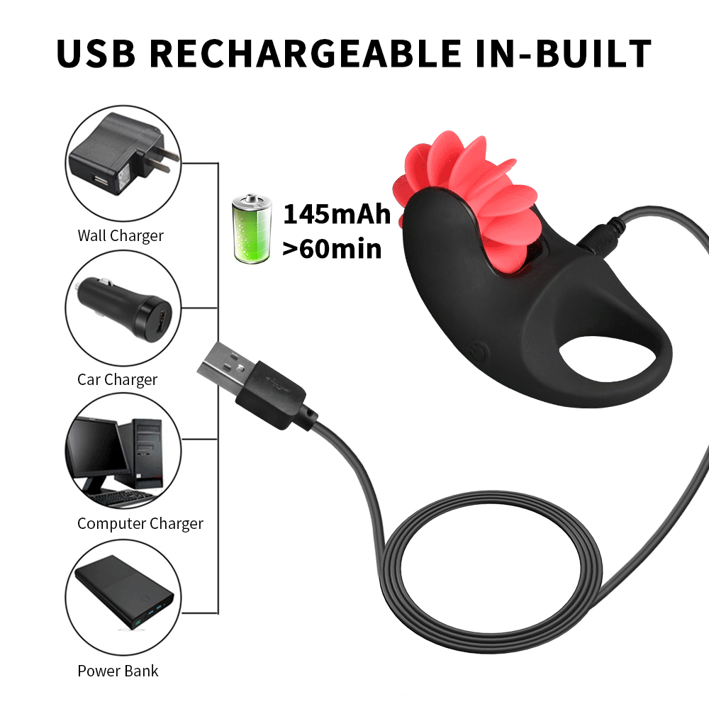OTOUCH Tongue Licking Ring Nhẫn Liếm Rung Oral Siêu Thật