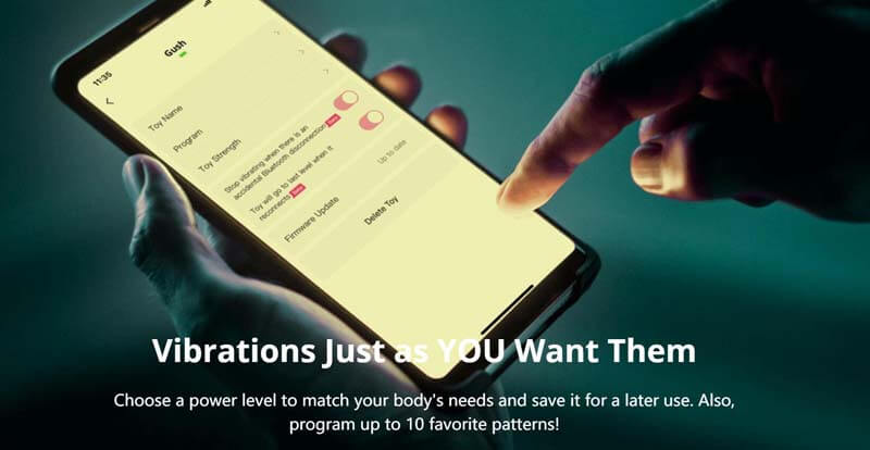 Lovense Gush Rung Đầu Dương Vật Handsfree APP Linh Hoạt