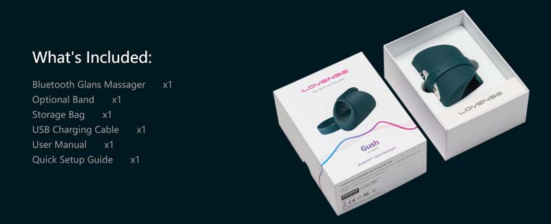 Lovense Gush Rung Đầu Dương Vật Handsfree APP Linh Hoạt