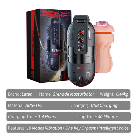 Leten Grenade Masturbator APP Tương Tác Mạnh Thông Minh