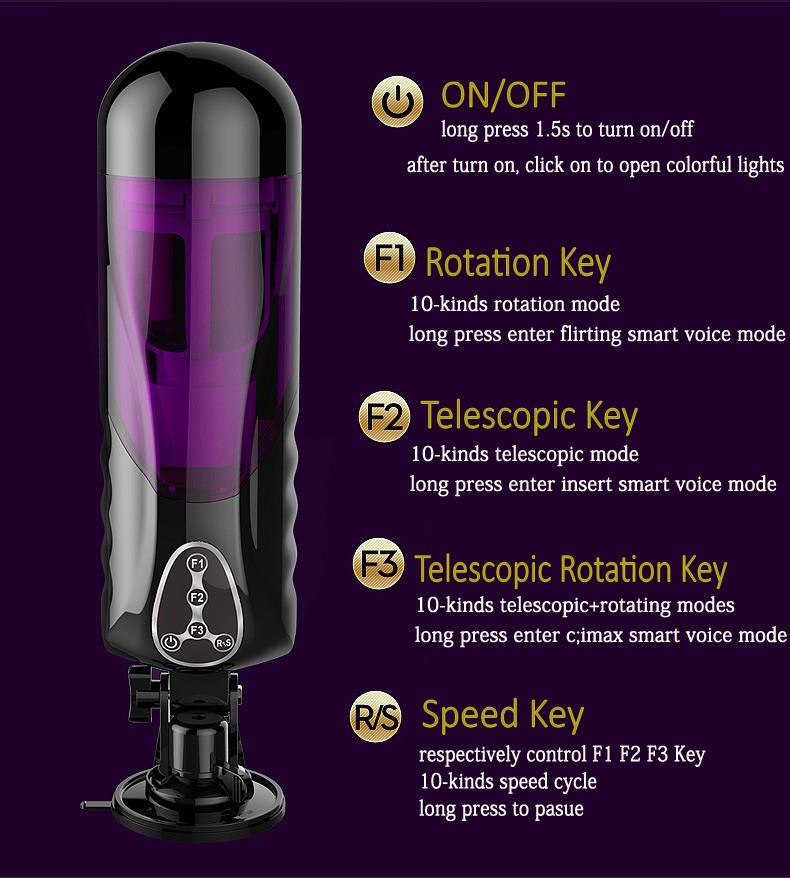 Easy.love cup tự động telescopic quay sướng điên