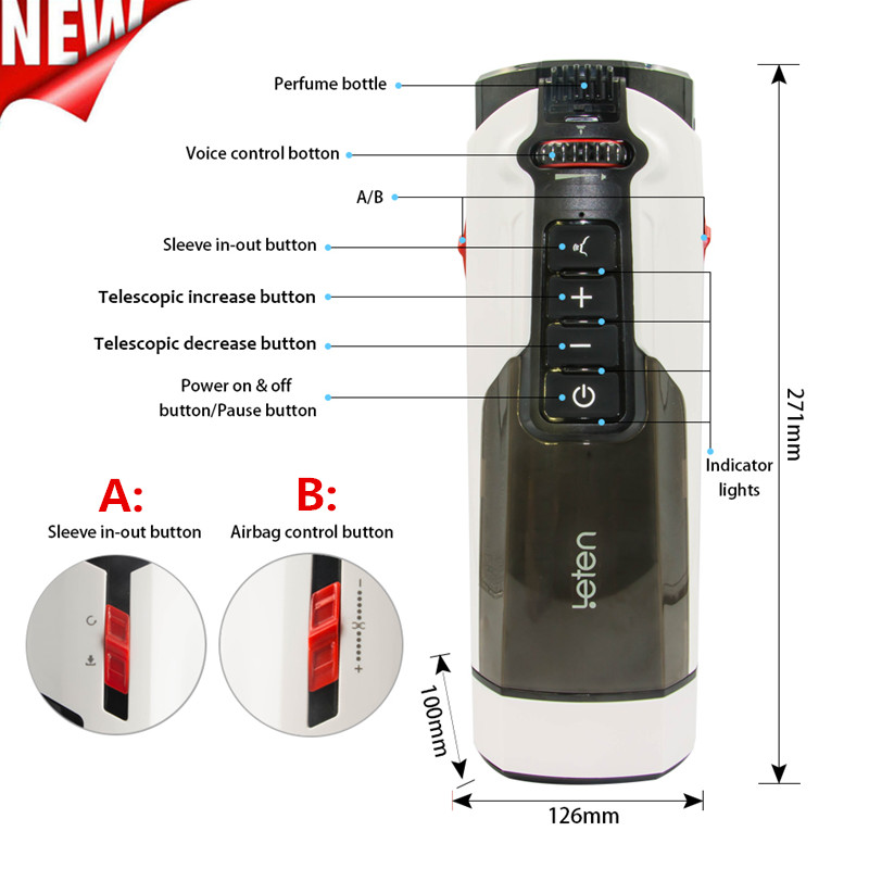 Leten Pro Masturbator Piston AI Tự Động Bùng Nổ