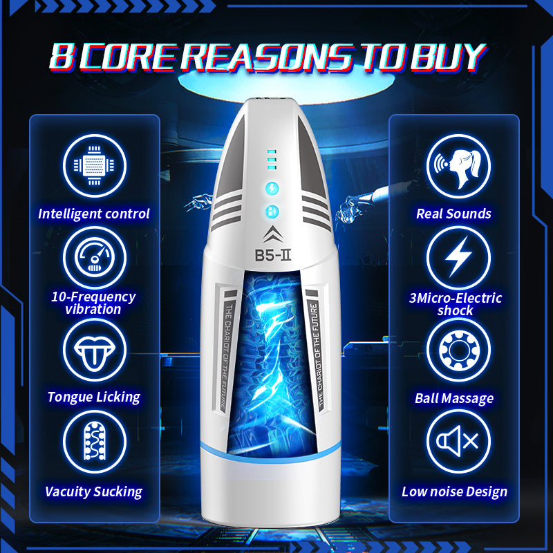 MR B5 Masturbator Liếm Hút Giật Rung 10 Mode Đỉnh
