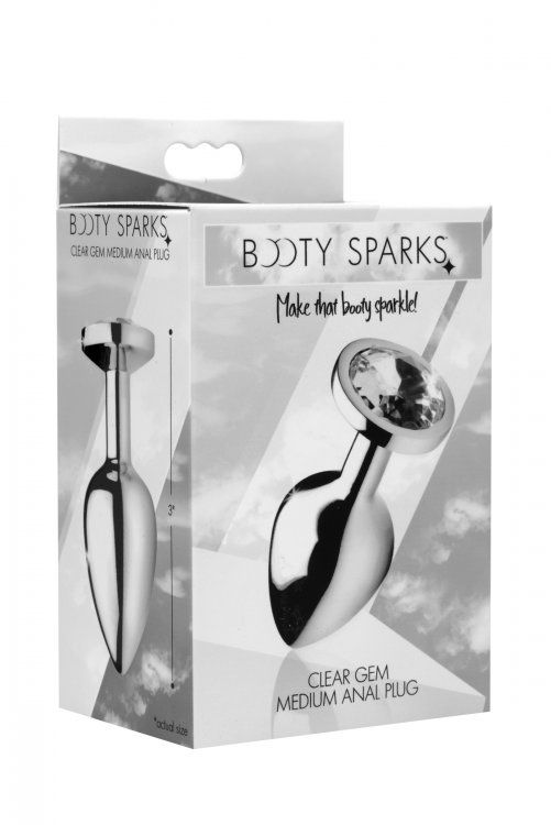 Booty Sparks Plug M đá kim cương trong suốt hậu môn