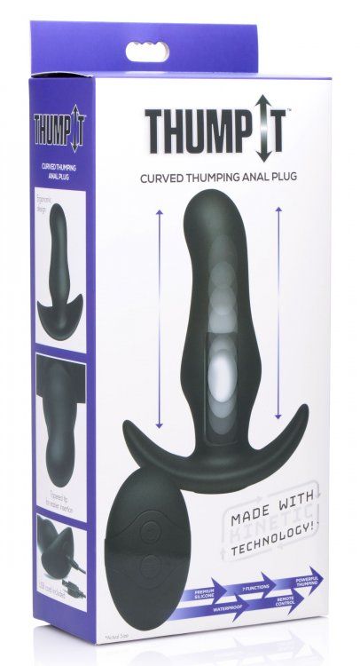 Prostate thumper Thump It 7x đen 4cm rung đập mạnh
