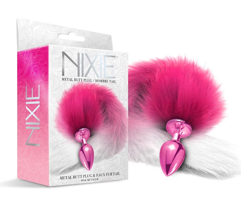 Nixie Tail Plug Hồng Kim Loại Đuôi Dài Hút Hồn
