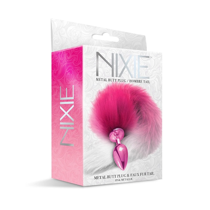 Nixie Tail Plug Hồng Kim Loại Đuôi Dài Hút Hồn