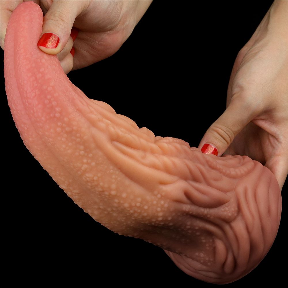 Lovetoy 10 lưỡi đôi lớn 25cm silicone thực tế