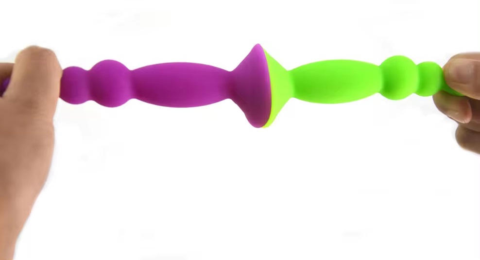 FAAK plug hậu chuỗi mini tím 2.1cm silicone