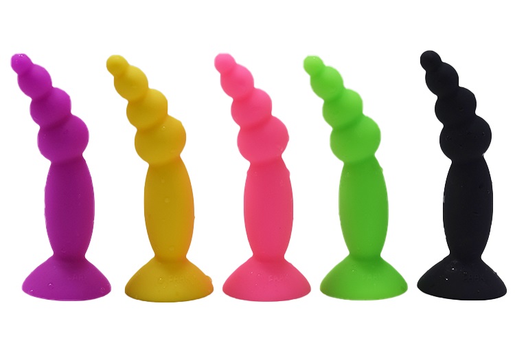 FAAK plug hậu chuỗi mini tím 2.1cm silicone