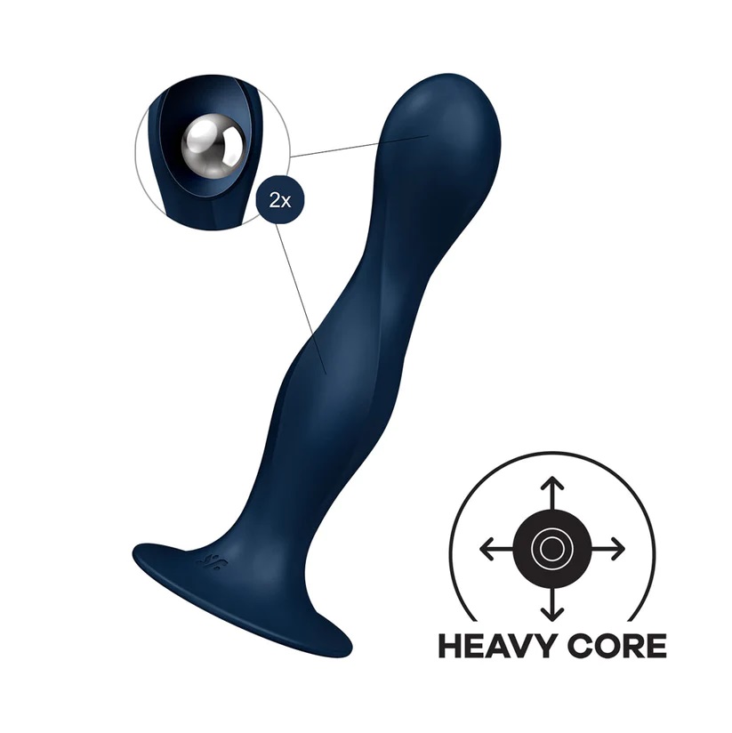 Satisfyer Plug Hậu Đôi Bóng Xanh 17.9cm