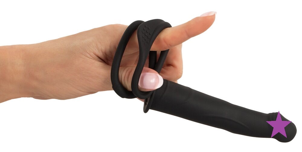 Black Velvets Double Dildo RC Thrust Xuyên Hai Nhân Đôi