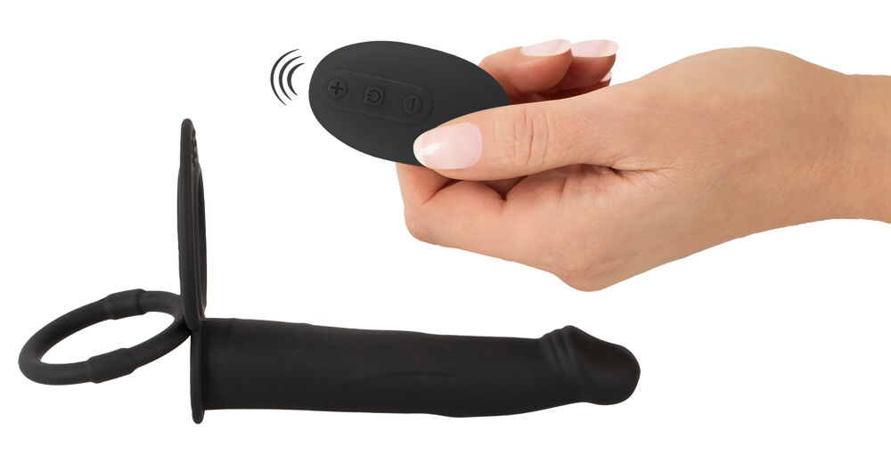 Black Velvets Double Dildo RC Thrust Xuyên Hai Nhân Đôi